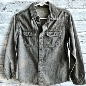 Boys Grey Button Down Size 3-4